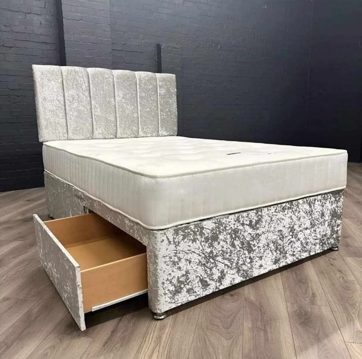Divan Double & King Size Bed Frame With Mattress - Image 3