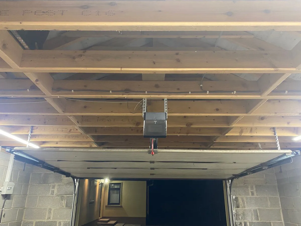 Black up and over electric garage door - Image 3