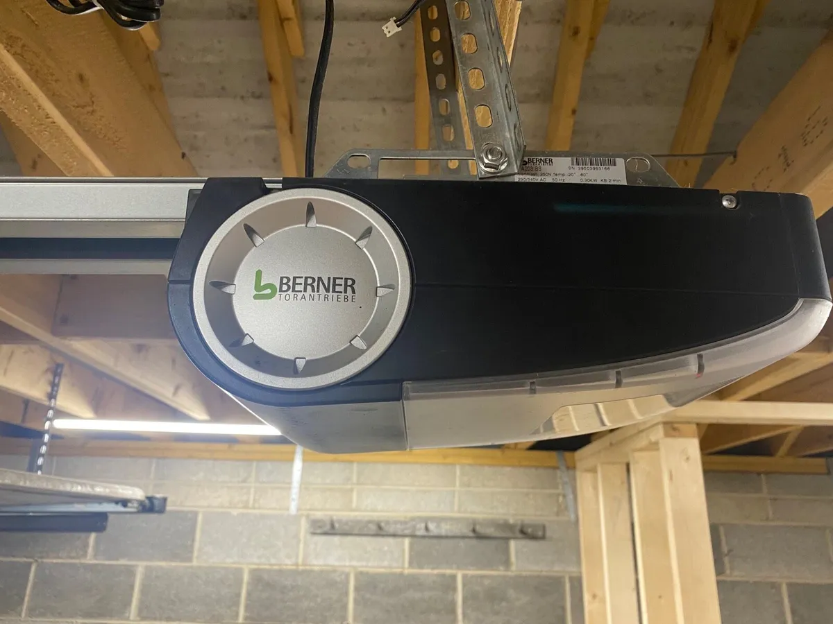 Black up and over electric garage door - Image 4