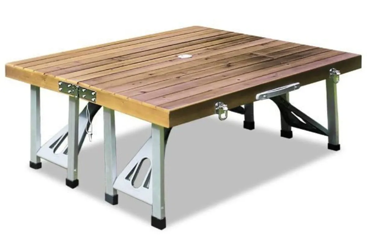 Foldable Picnic Table with Aluminium Chair - Image 1