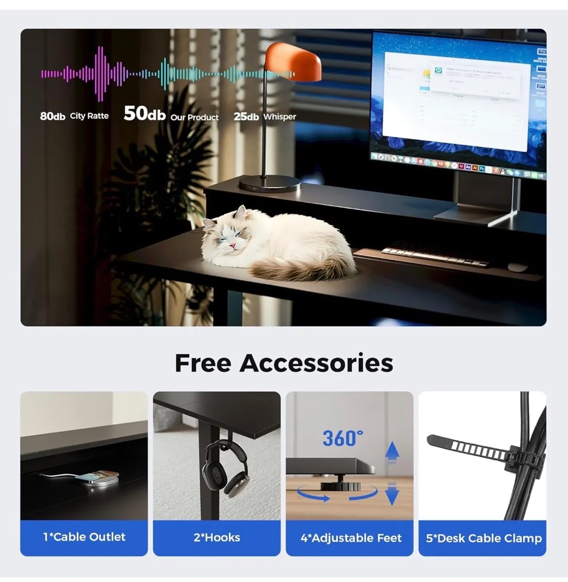 Shape Rectangular Desk design Computer Desk Produc - Image 4