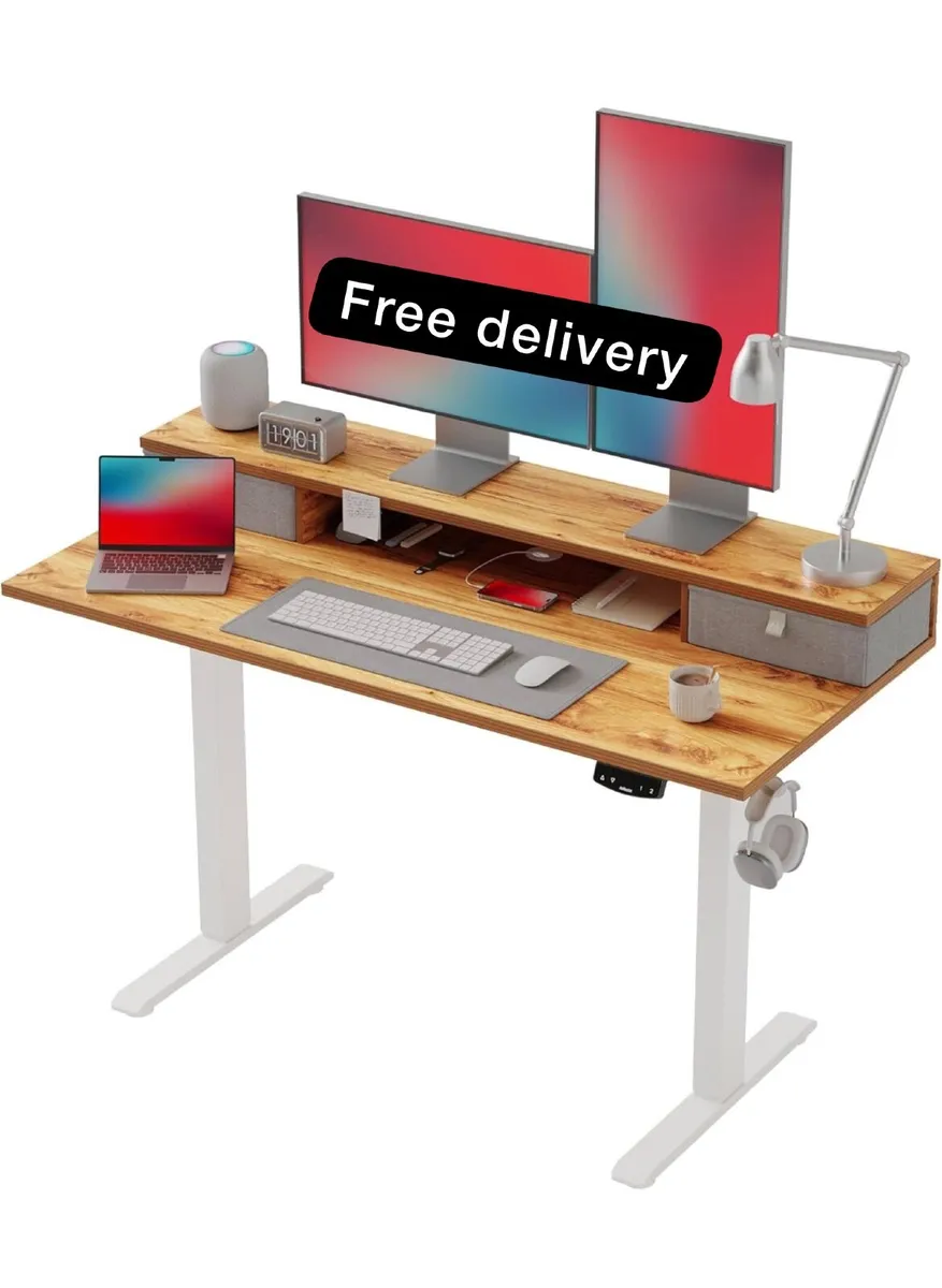 120 x 60 cm, Stable Sit-Stand Desk with Memory Con - Image 1