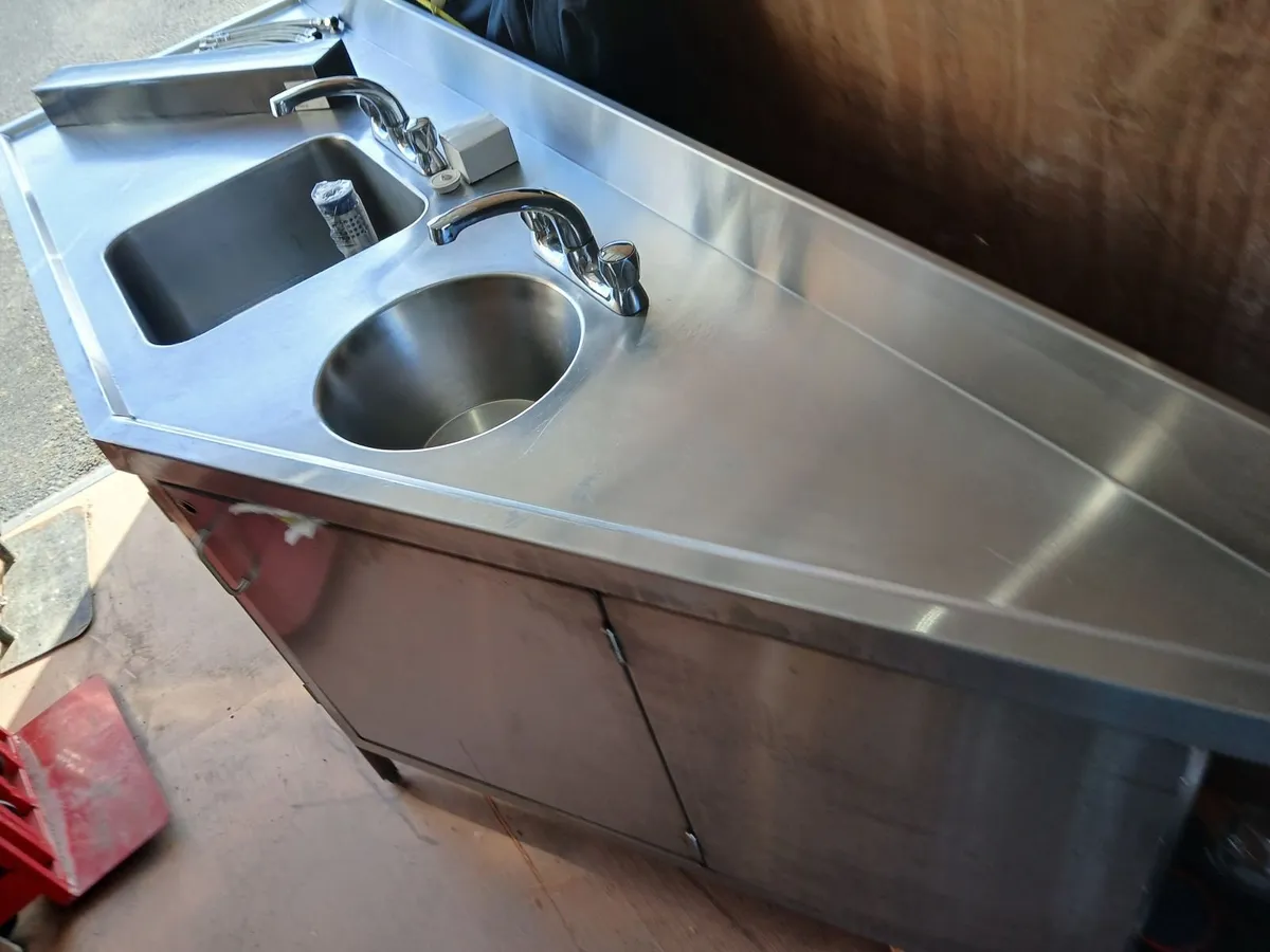Staneless steel cabbinet double sink unit - Image 2
