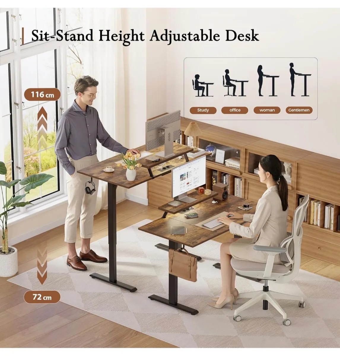 160x60cm, movable monitor stand for Game and Home - Image 2