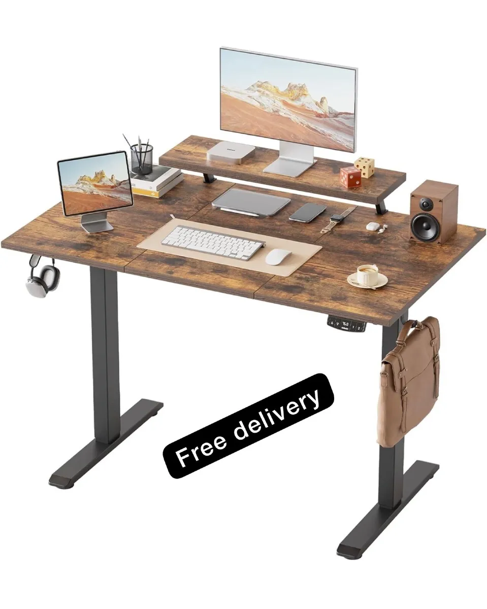 120 x 60 cm Sit-Stand Desk with 2 Memory Buttons - Image 1