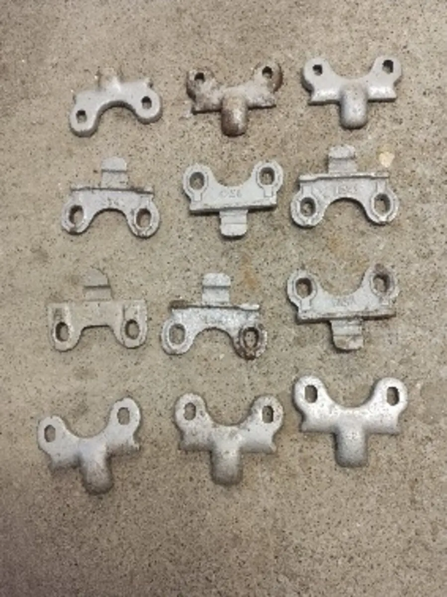 12 vintage sickle mower hold down clips - Image 1