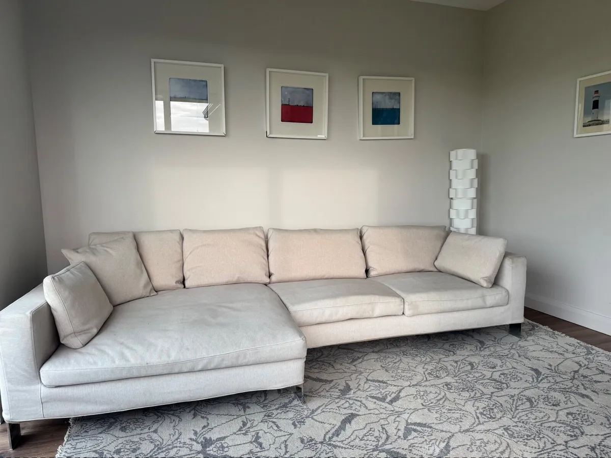 Beige Chaise Corner Sofa - Image 2