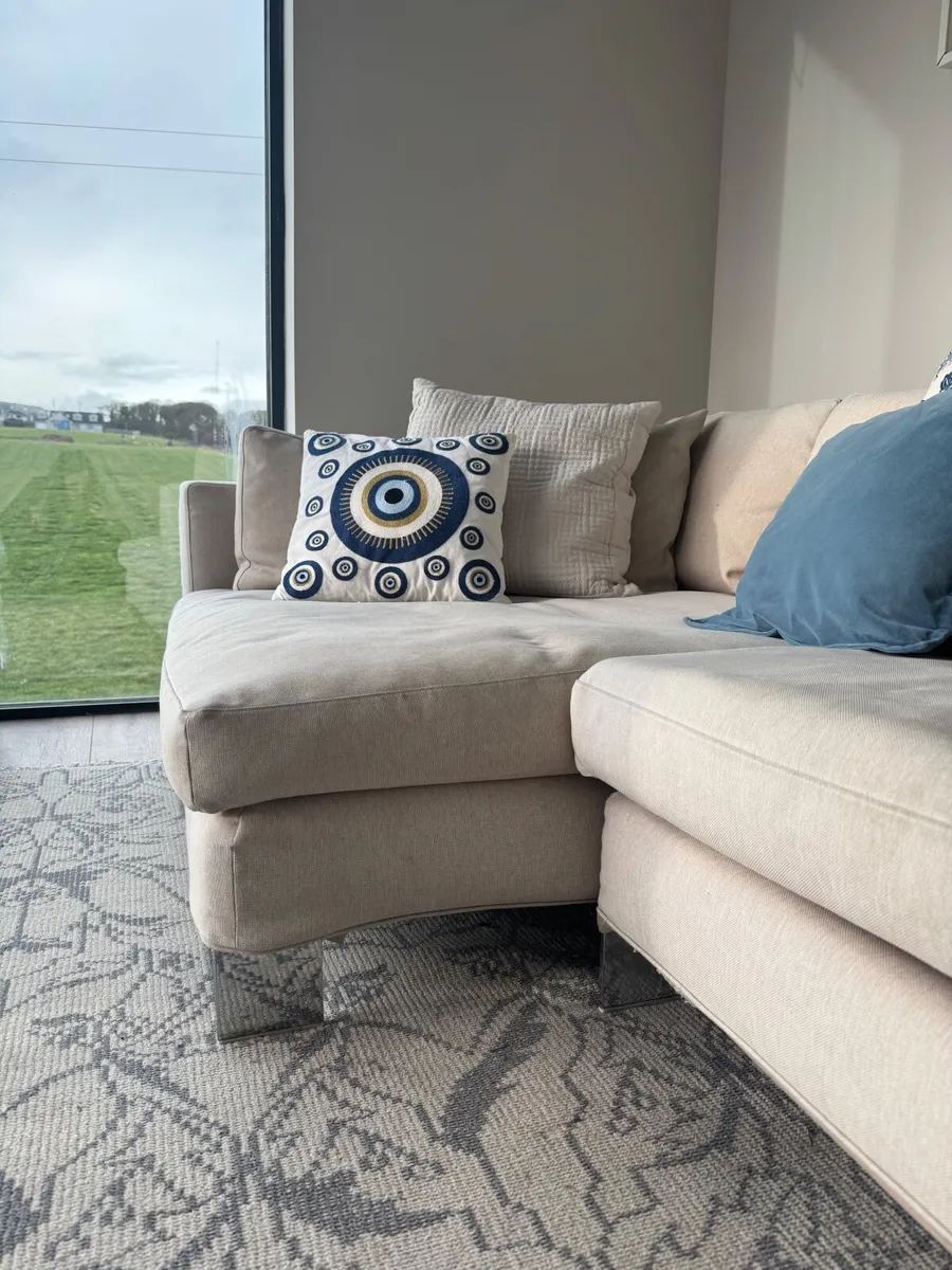 Beige Chaise Corner Sofa - Image 3