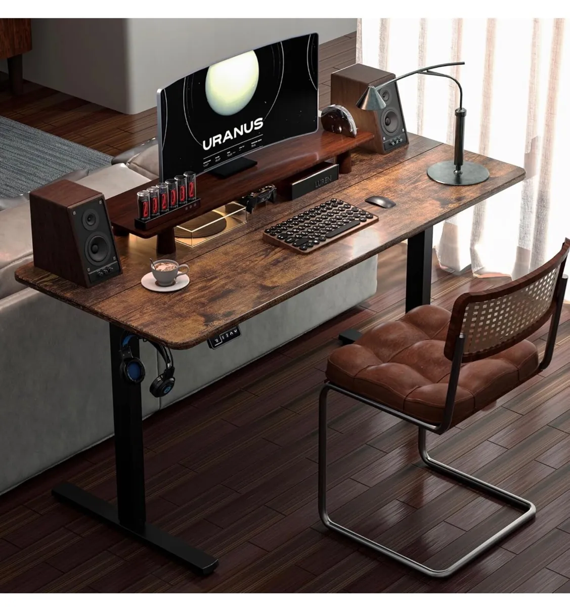 110x60cm, Height Adjustable Desk with Memory Hands - Image 1