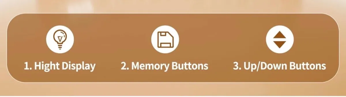 110x60cm, Height Adjustable Desk with Memory Hands - Image 3