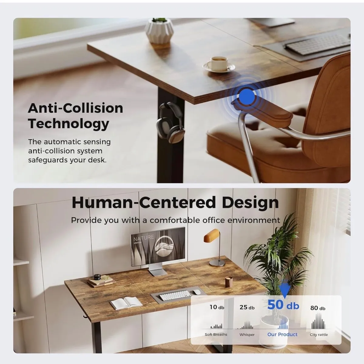 Electric Standing Desk, 120 x 60 cm Height Adjust - Image 2