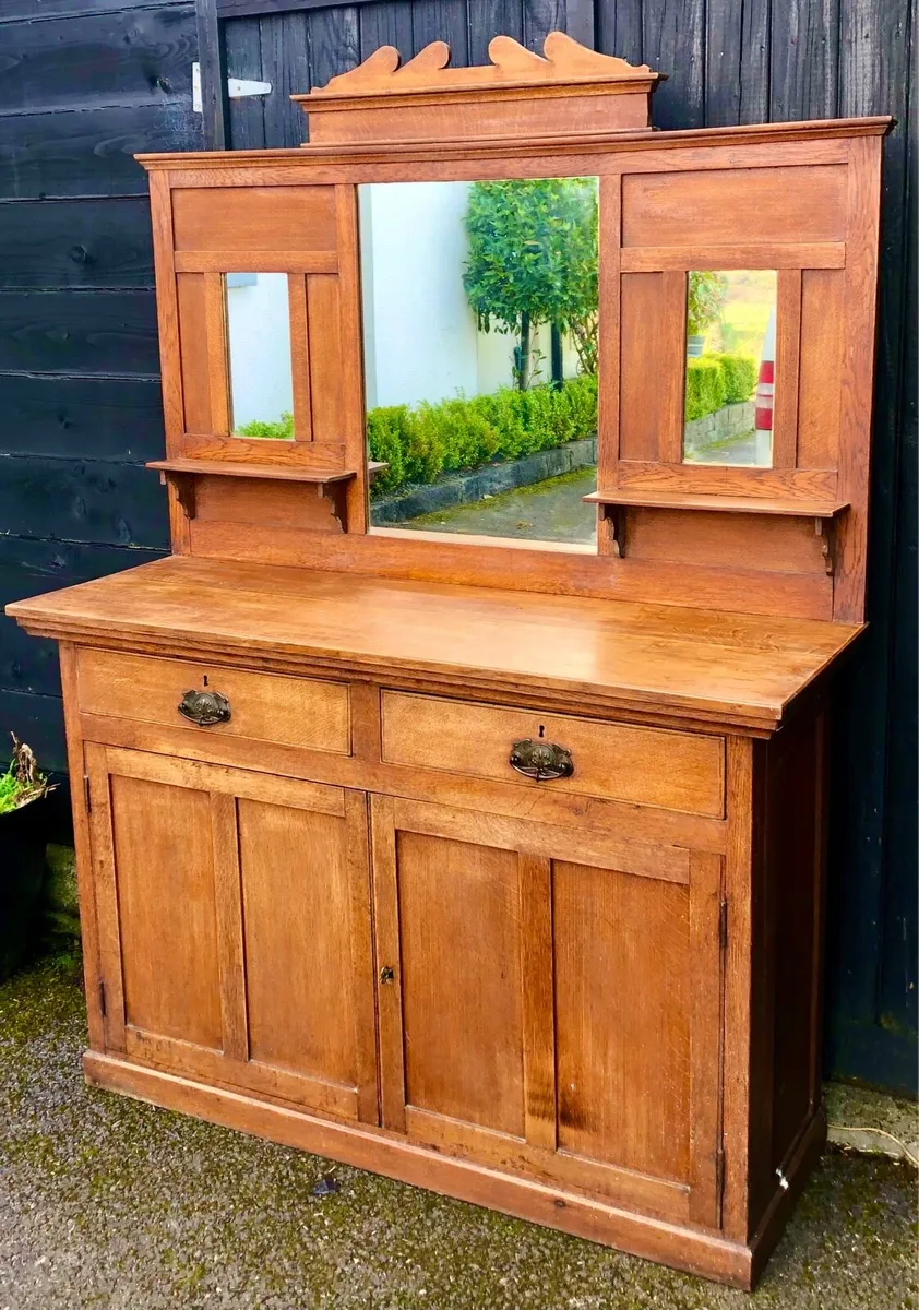 Antique Oak Sideboard - Image 2