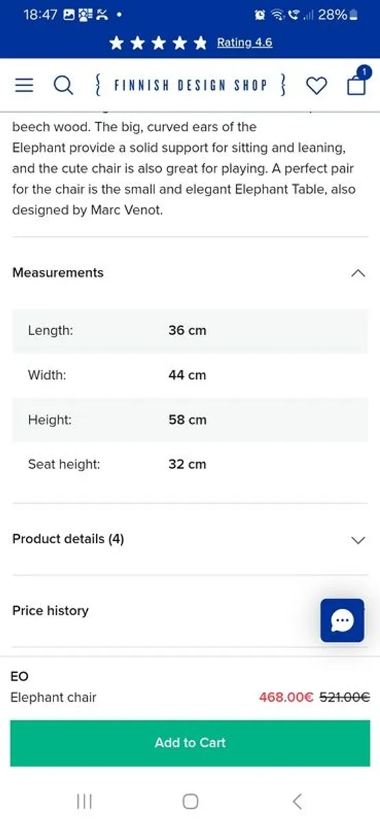 Designer Kids table and  elephant chair by Danish brand EO - Image 2