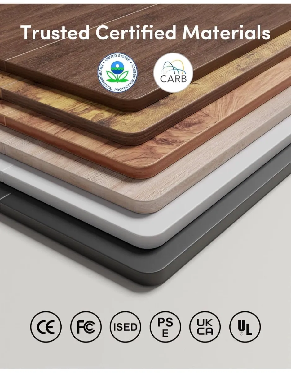 100 x 60cm Sit Stand Electric Home Office Desk wit - Image 2