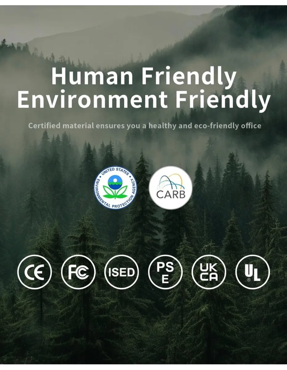 120 x 60cm Sit Stand Electric Home Office Desk wit - Image 2