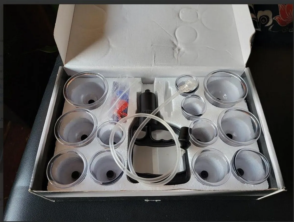 Cupping Therapy Set – 12 Cups with Pump (Brand New - Image 1