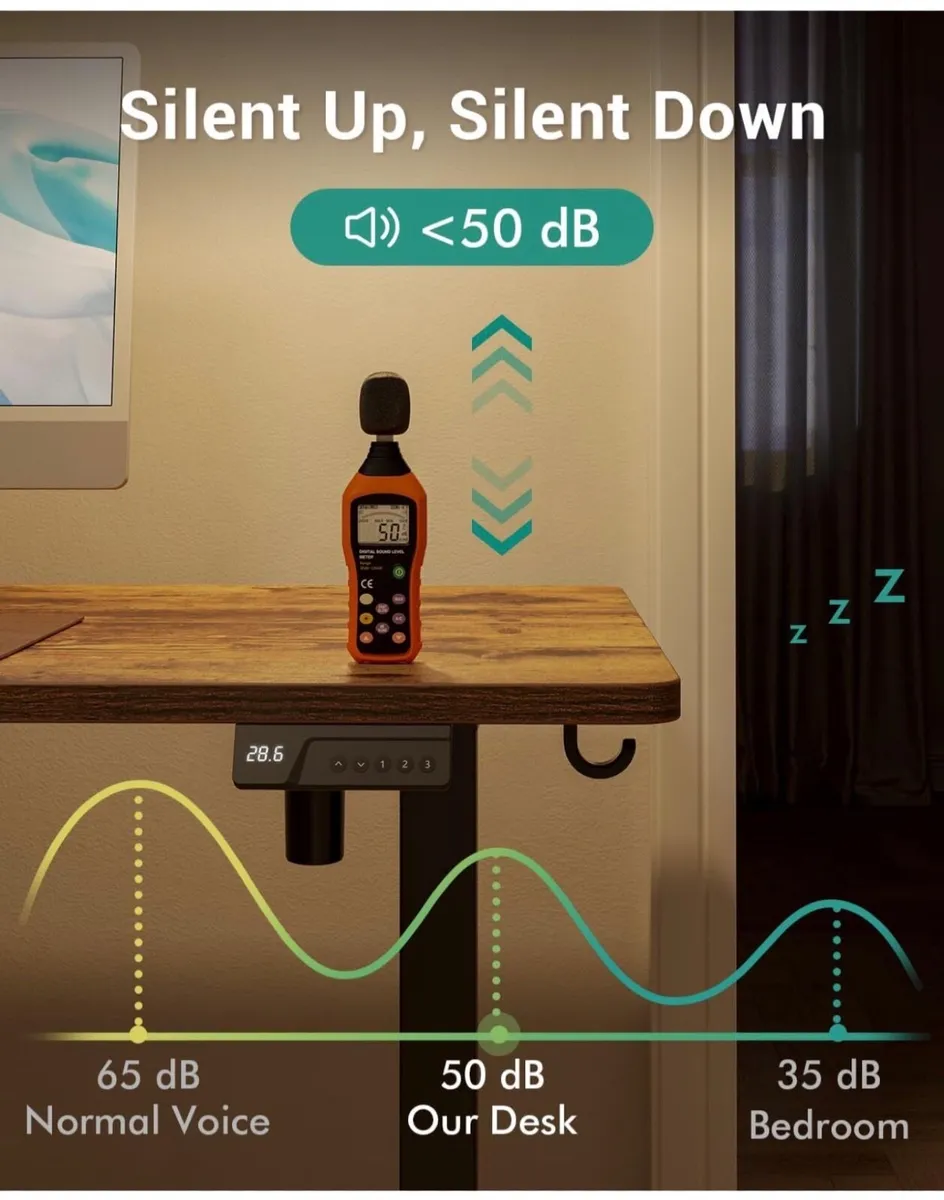 100 X 60 cm Heigh Adjustable Standing desk - Image 4