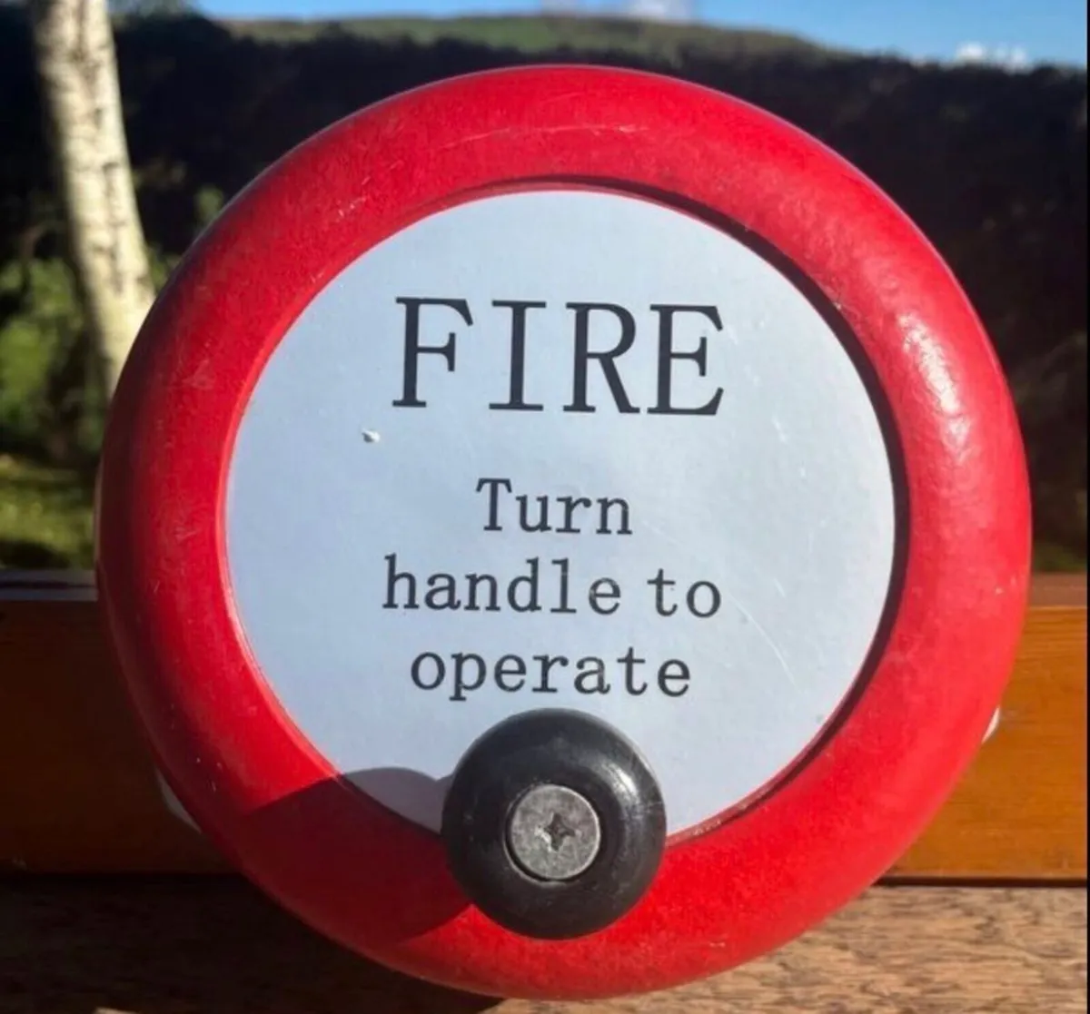 Vintage rotating fire bell