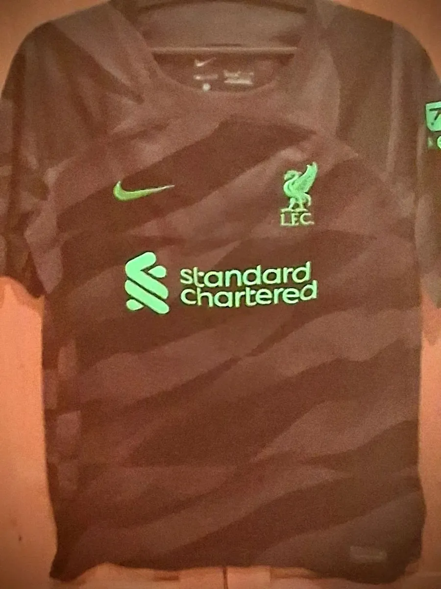 Liverpool jersey colour Green and Black genuine