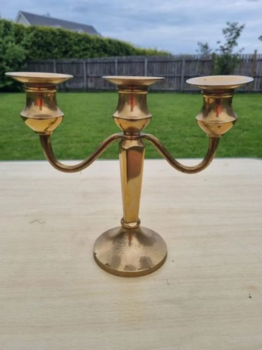 Vintage brass candlestick - Image 1