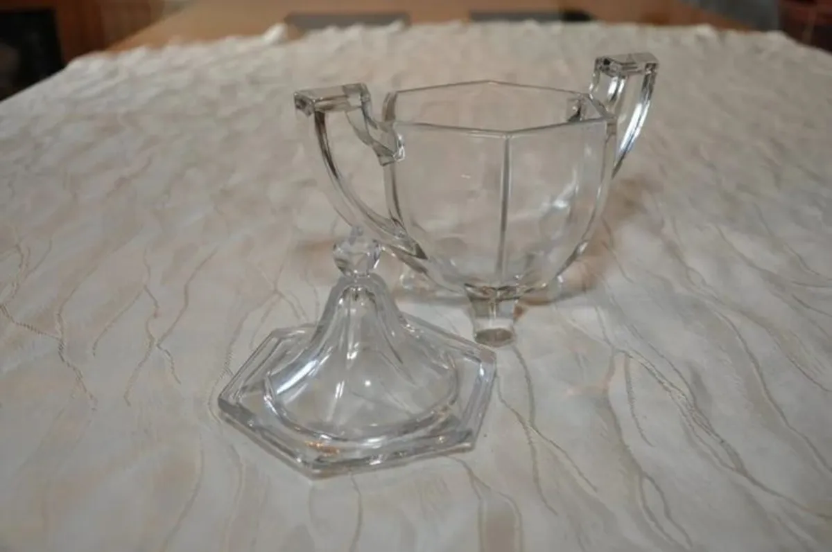 Antique Krys-Tol Sugar Bowl Jefferson Glass - Image 3
