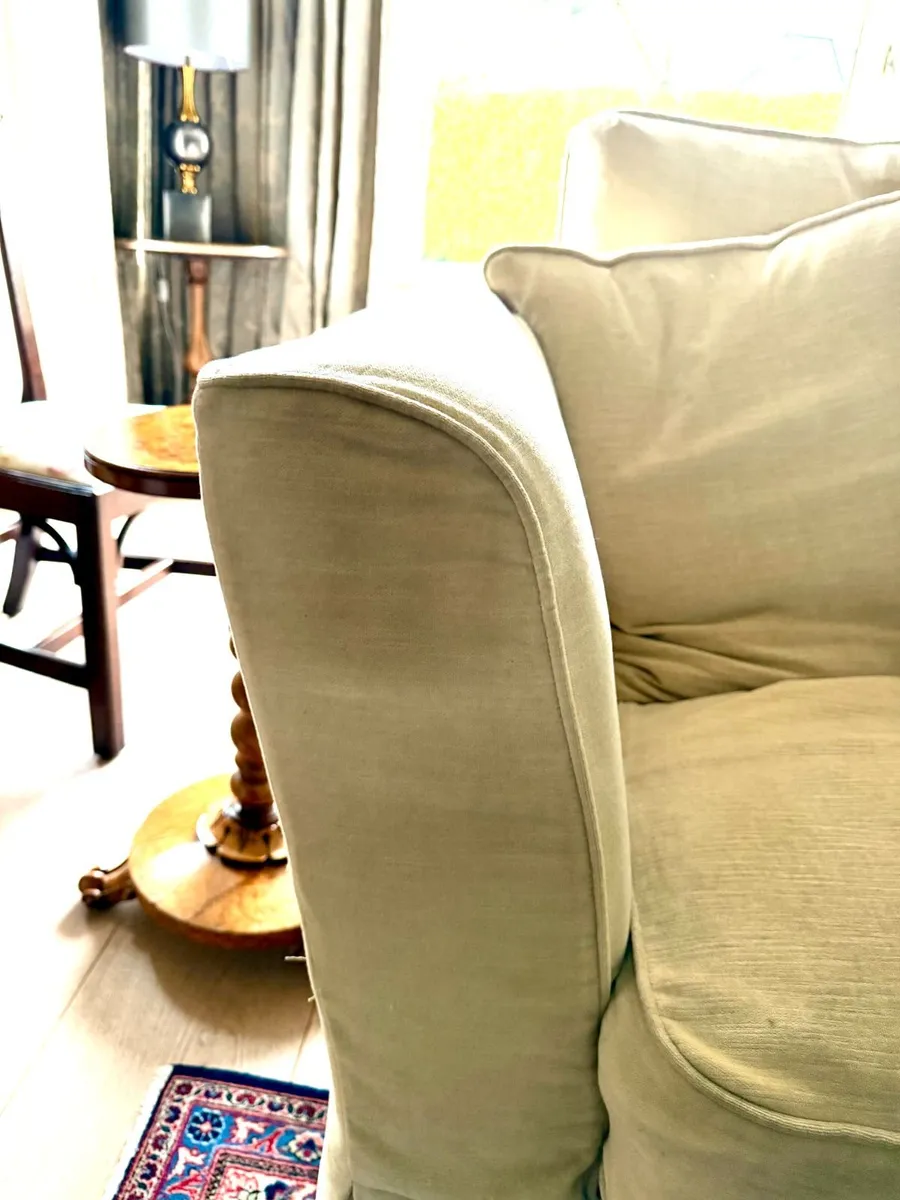 Pair of Matching Cream Velvet Sofas – 3–4 Seaters - Image 2