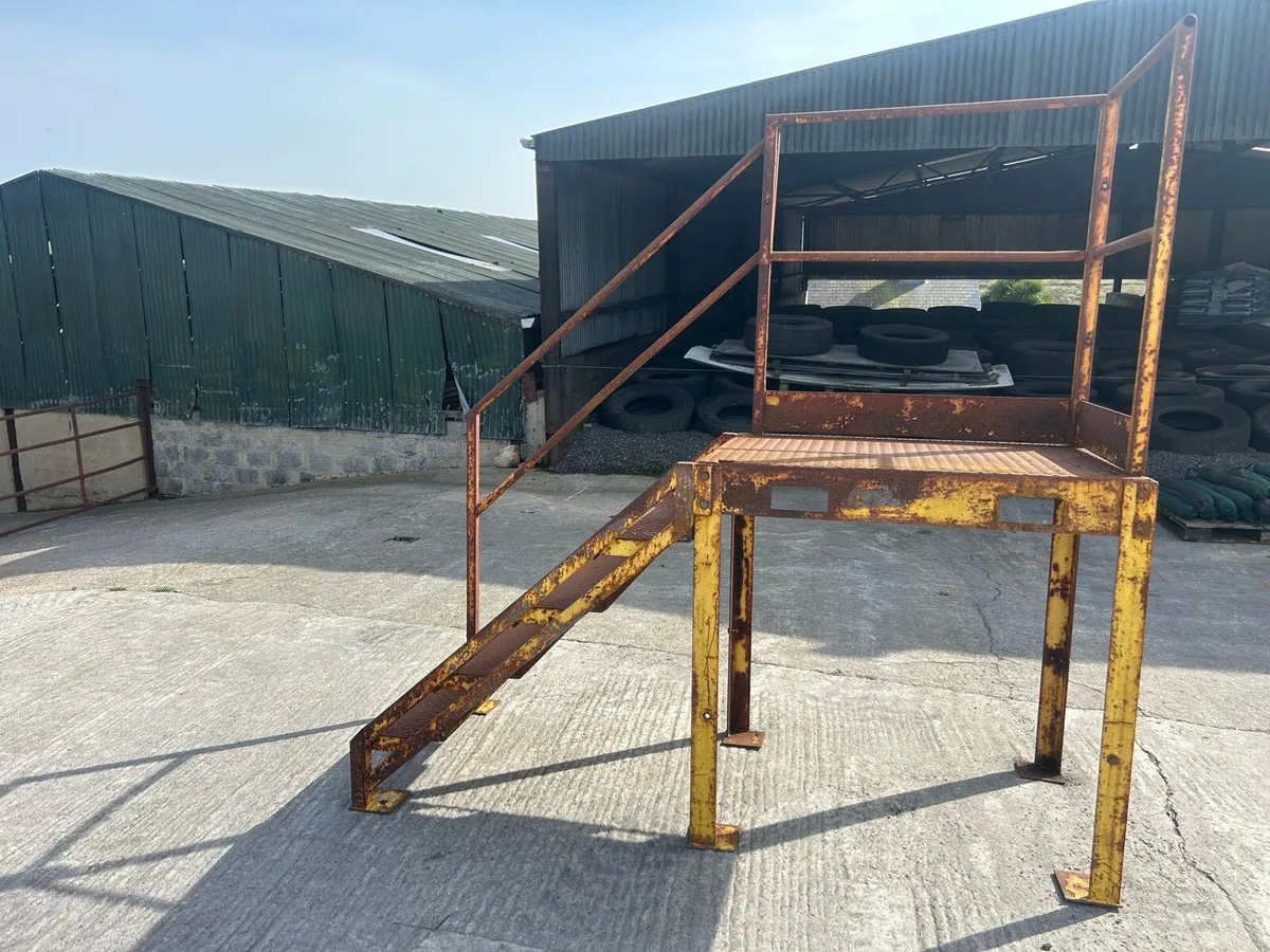 Metal Steps  / Stairs With Platform & Hand Rail - Image 4