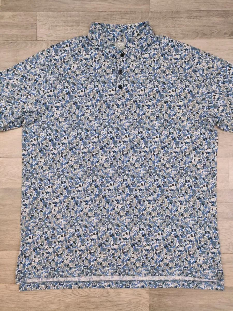Callaway Floral Patterned Golf Polo Shirt Mens 2XL - Image 2