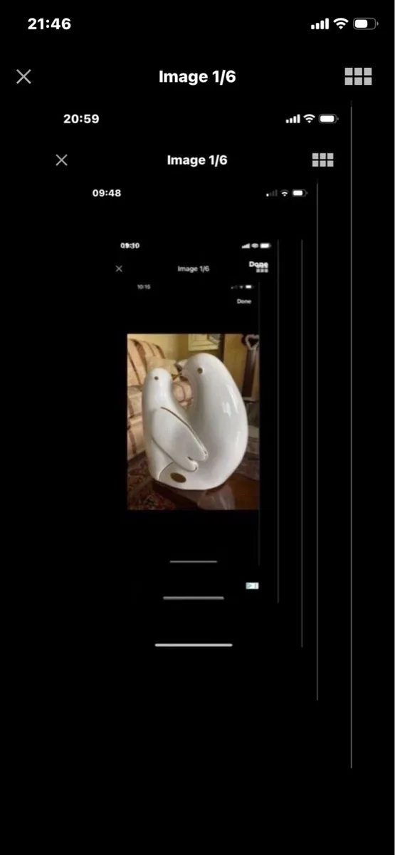 Ceramic Lovebirds - Image 1