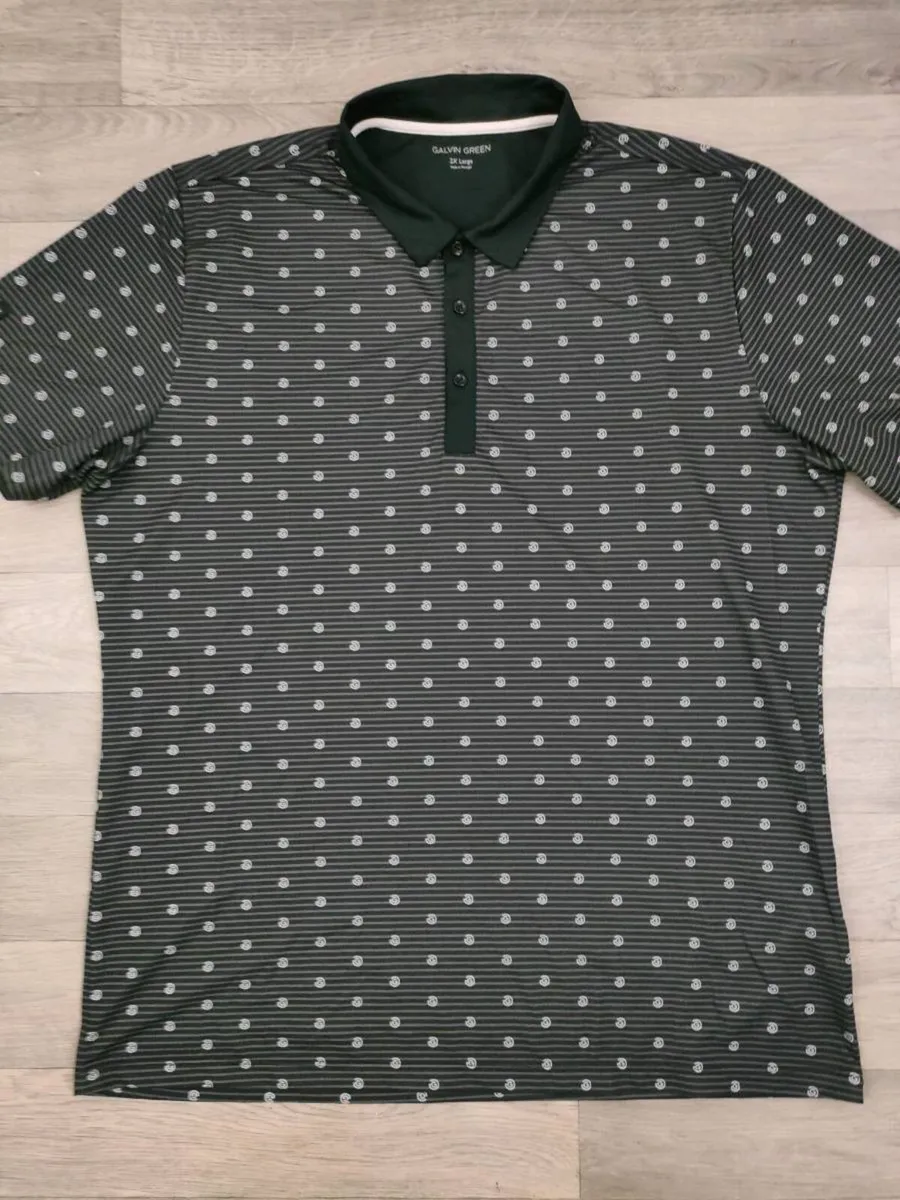 Galvin Green Patterned Golf Polo Shirt Mens XXL - Image 2