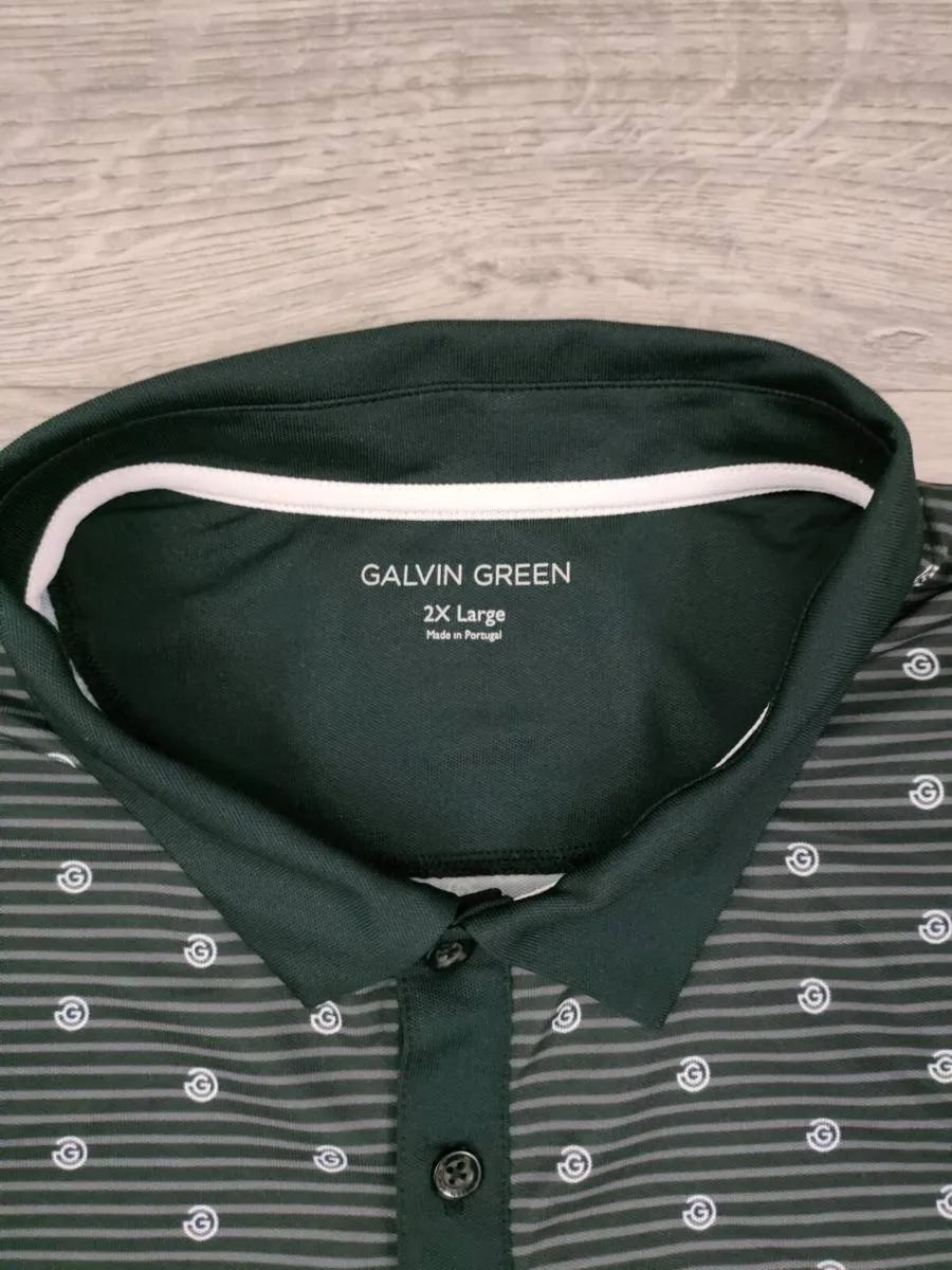 Galvin Green Patterned Golf Polo Shirt Mens XXL - Image 4