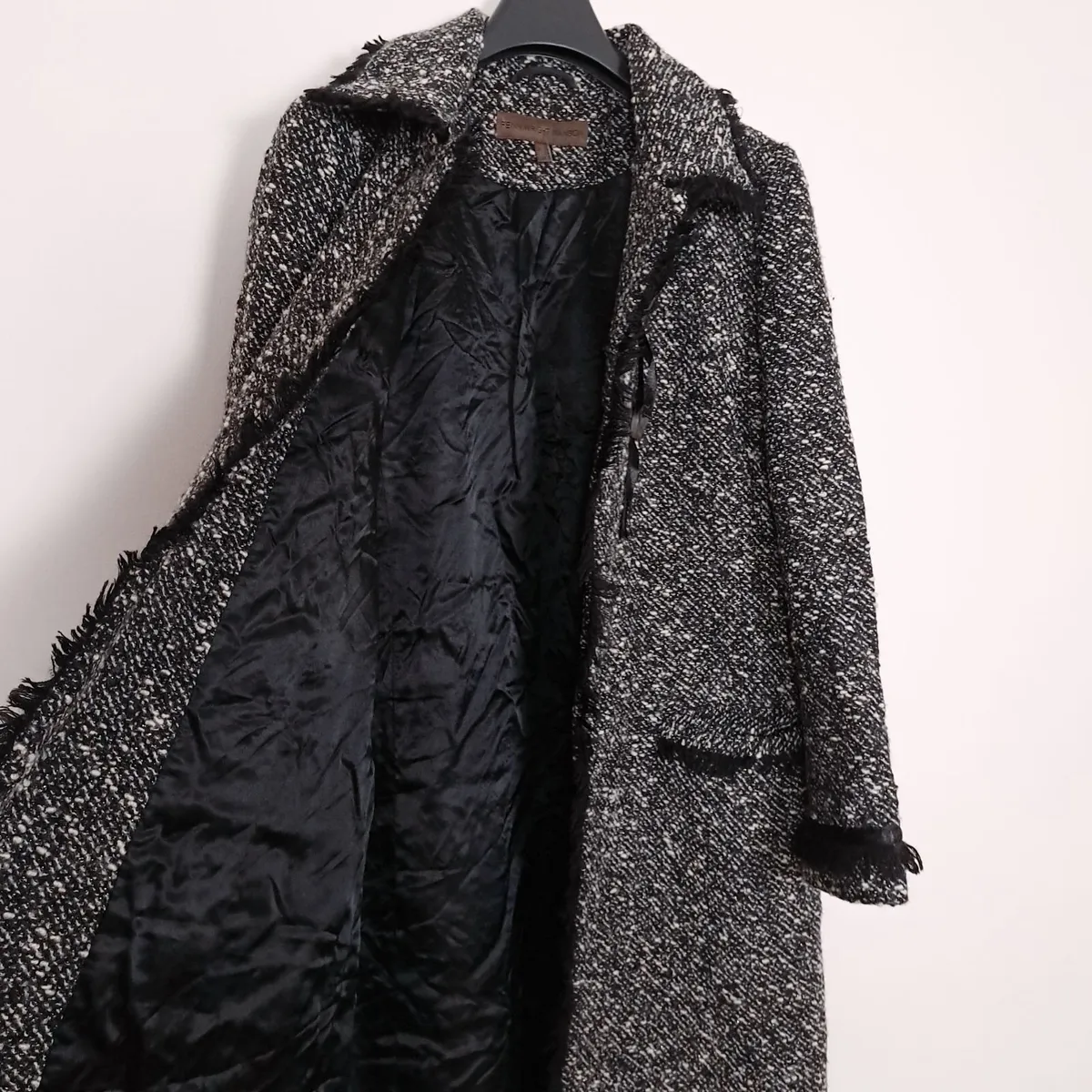 Fenn Wright Manson Black White Wool Coat 10UK - Image 3