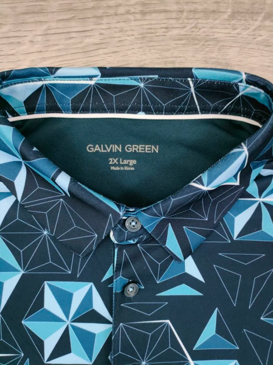 Galvin Green Patterned Golf Polo Shirt Mens XXL - Image 4