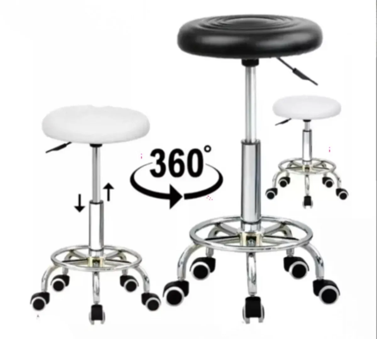 NEW Salon Stool Adjustable Swivel Chair - Image 2