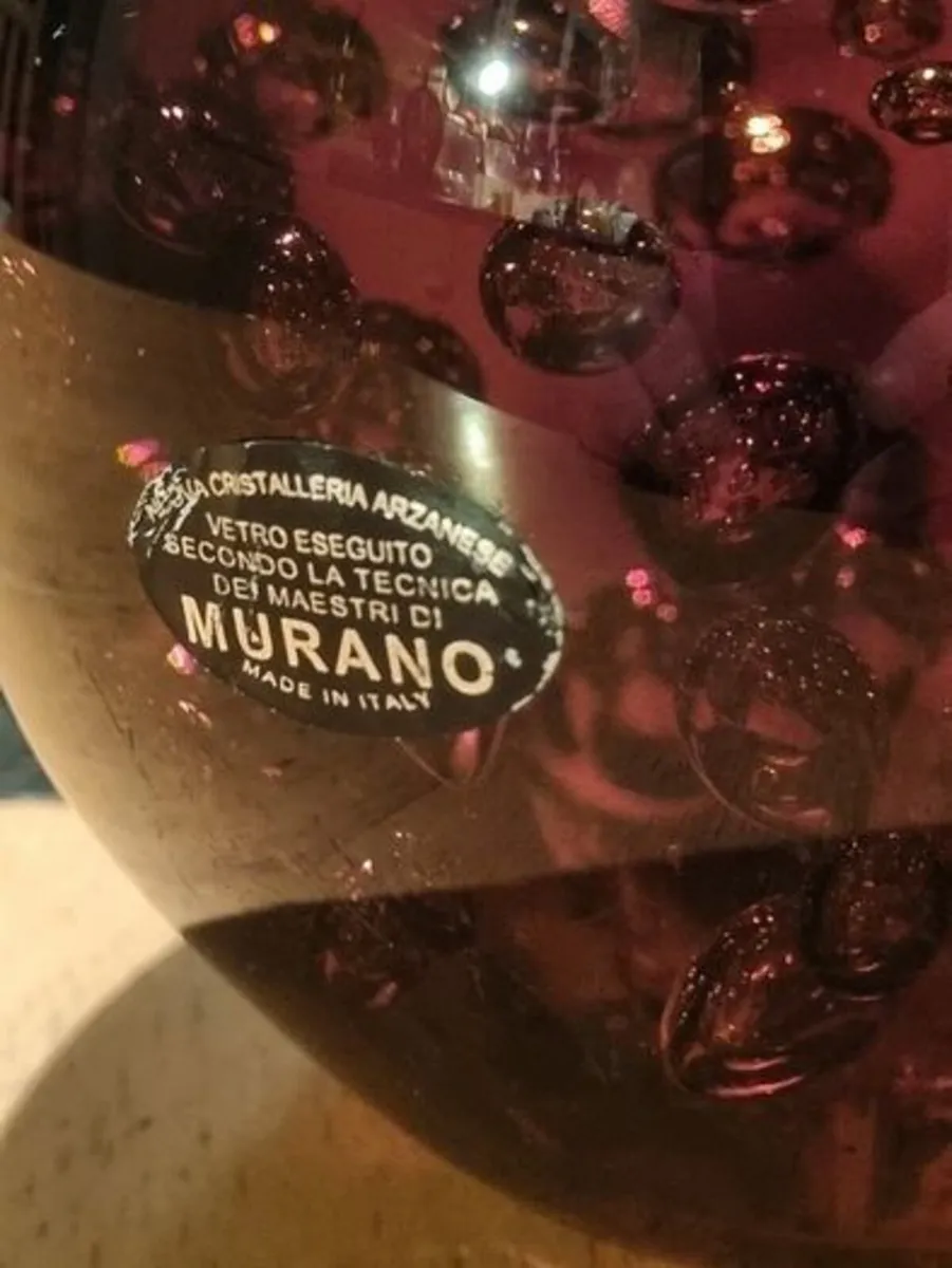 Vintage large Murano glass tea candle holder - Image 3