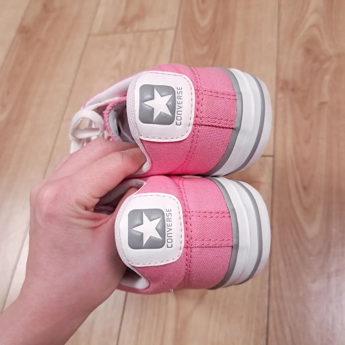 Converse Pink Star Player 76 Canvas Trainers 5UK - Image 4