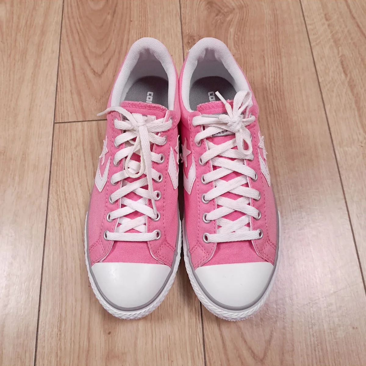 Converse Pink Star Player 76 Canvas Trainers 5UK - Image 3