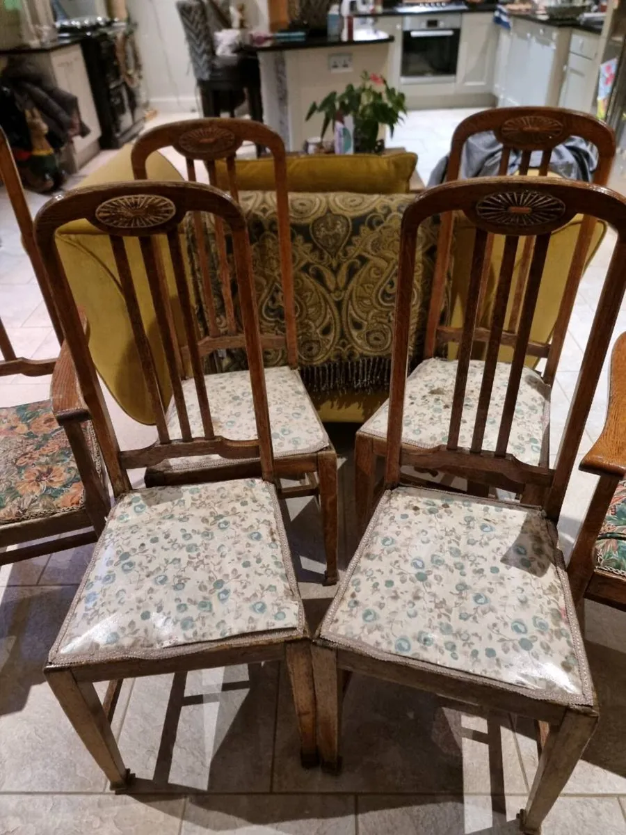 Antique Oak Chairs x 6...€75 - Image 2