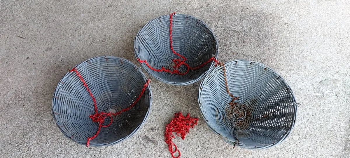 Grey Rattan Hanging Baskets