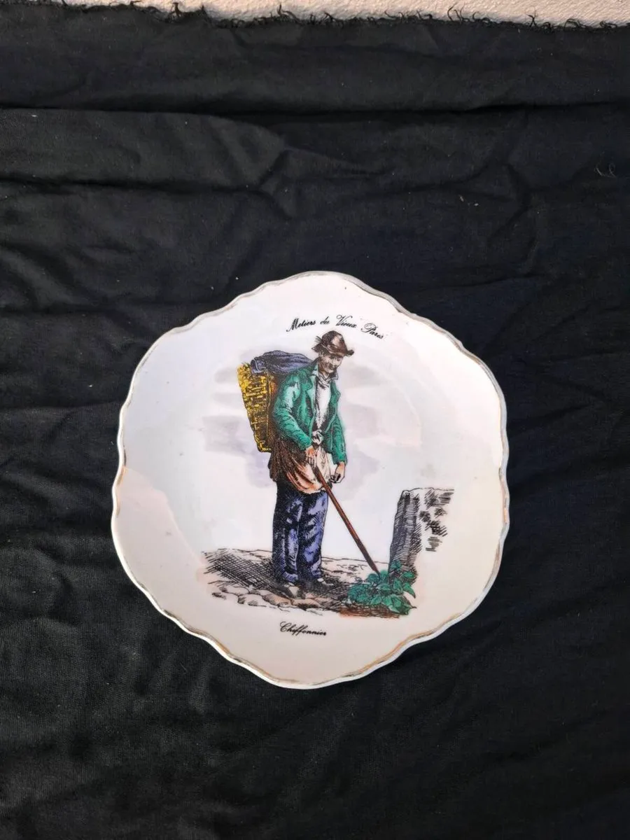 Old paris work decorative plate - Image 1