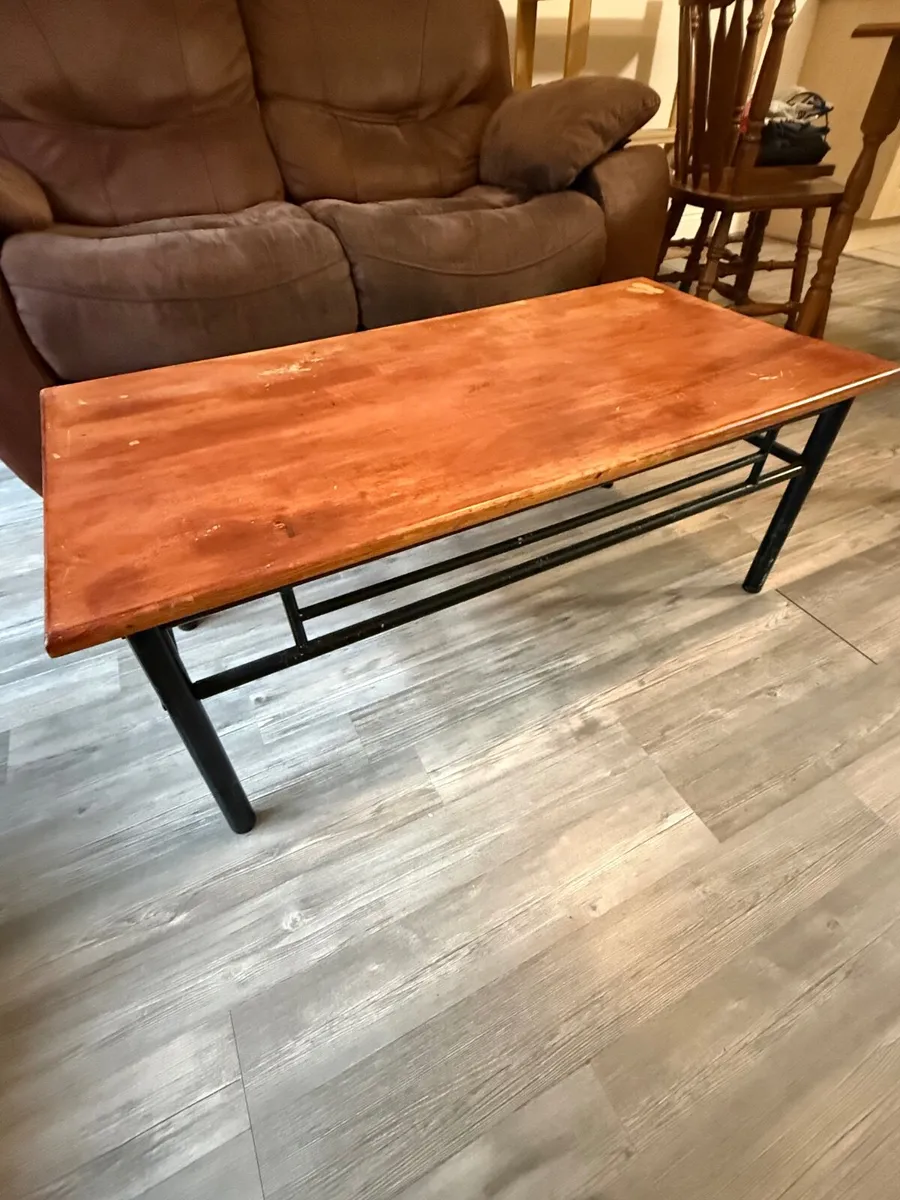 Coffee Table with Wooden Top