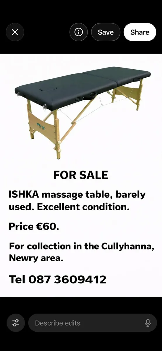 Massage table
