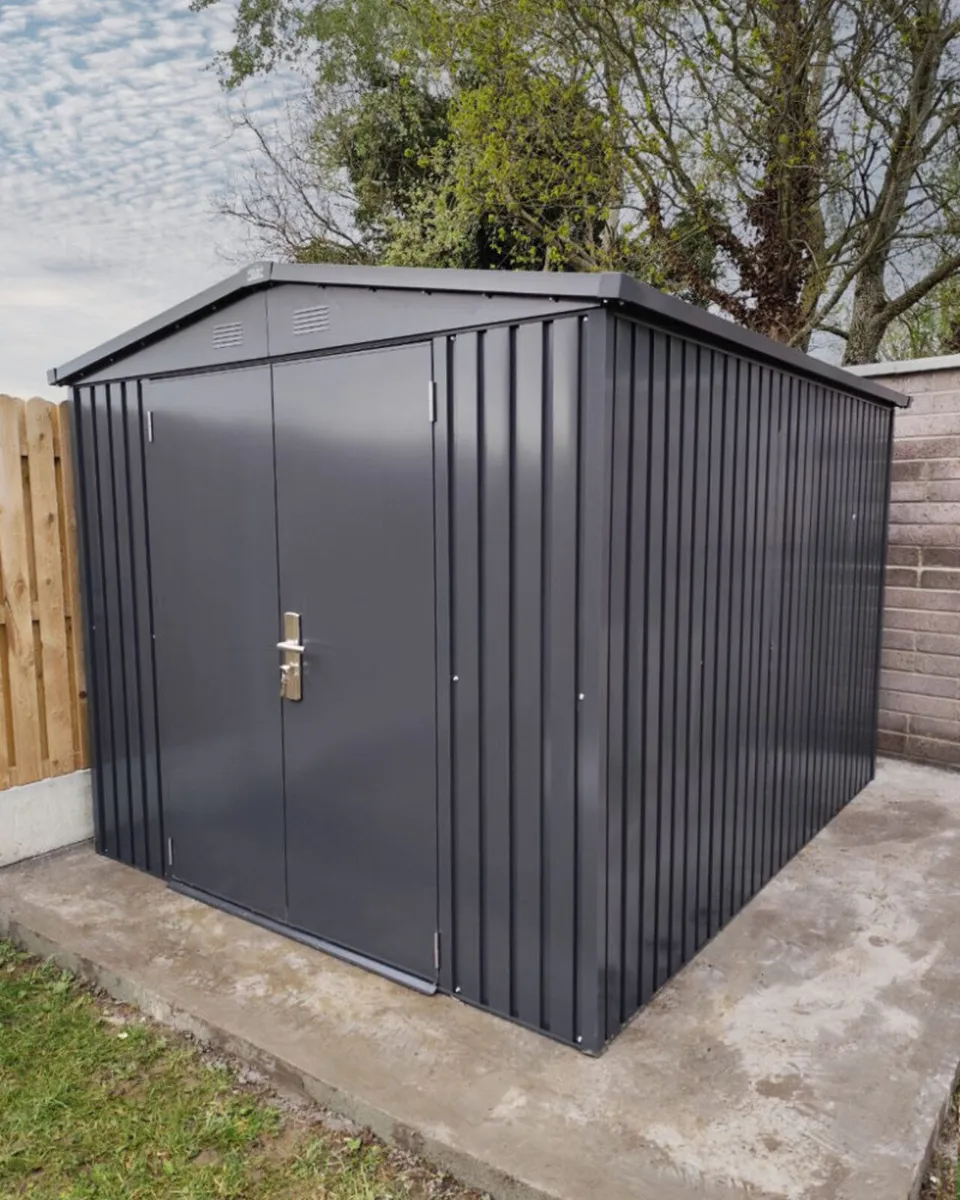 Premium Apex Steel Shed 8x10 - Image 1