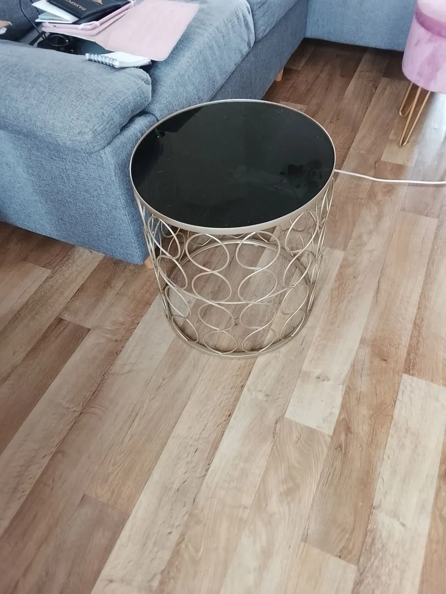 Glass End Tables Pair