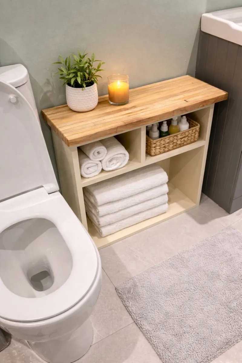 Handmade Solid Wood Storage Table - Image 1