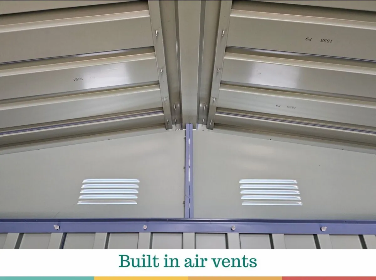 Tall Steel Garden Shed Big Blue - Image 4