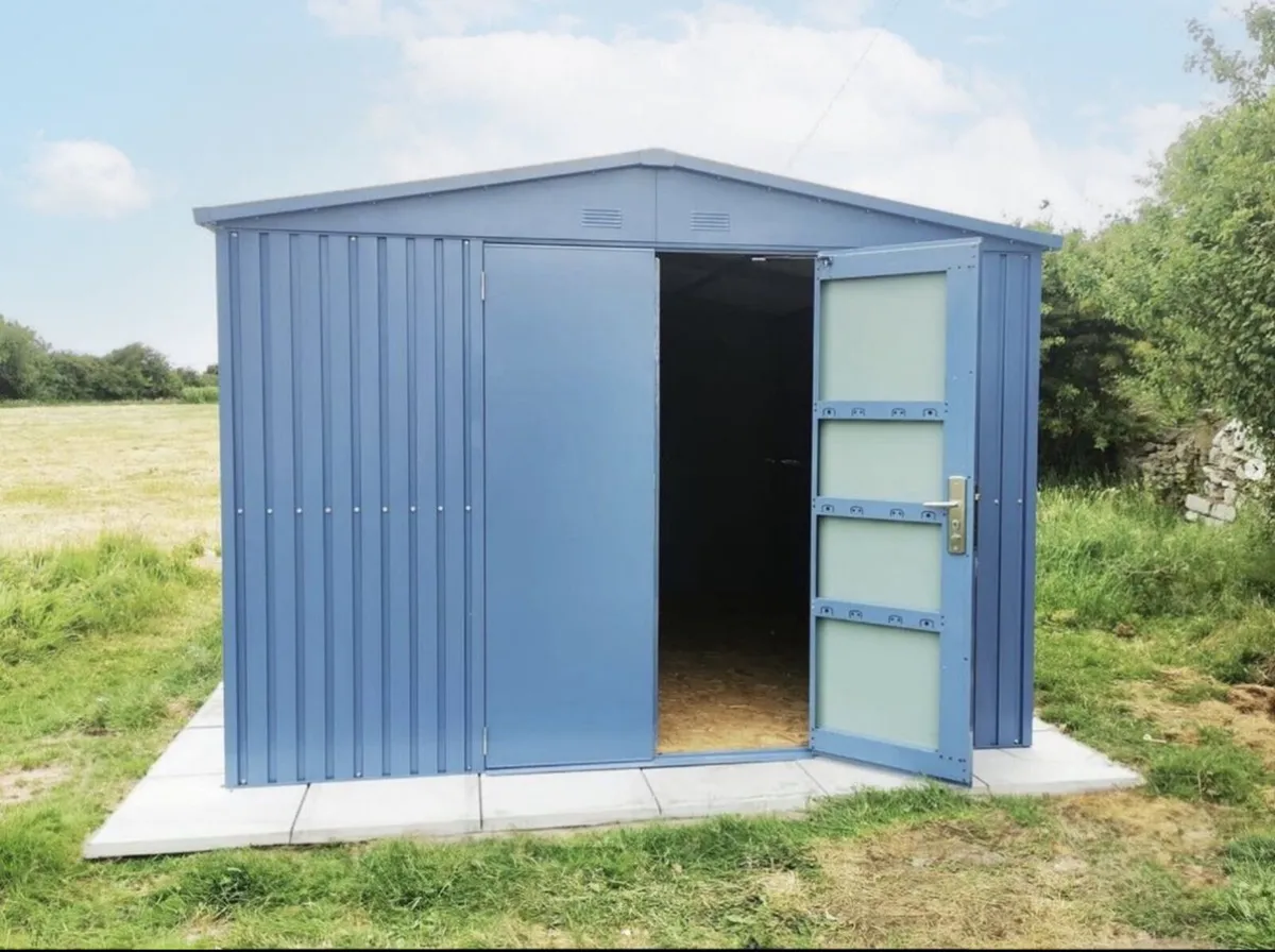 SALE Tall Steel Garden Shed Big Blue - Image 2