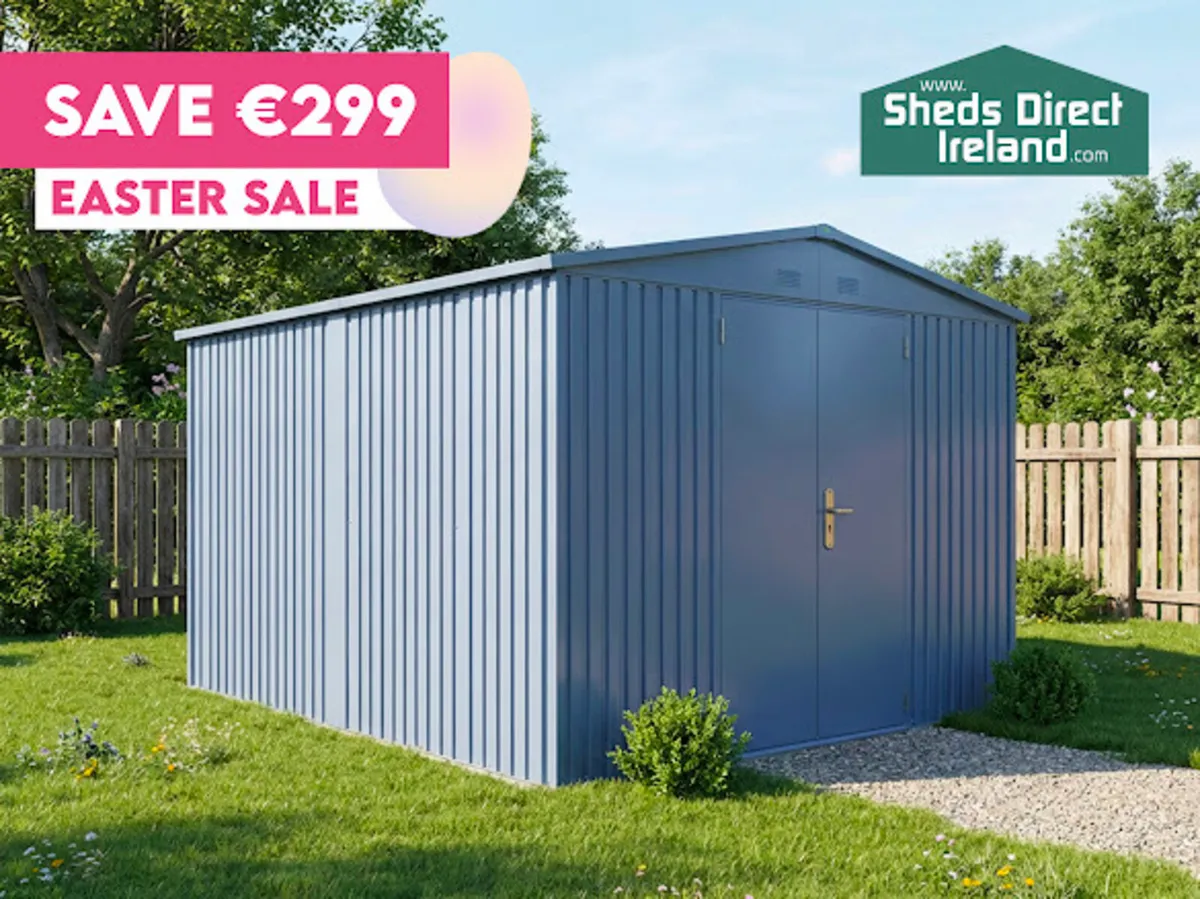 SALE Tall Steel Garden Shed Big Blue - Image 1