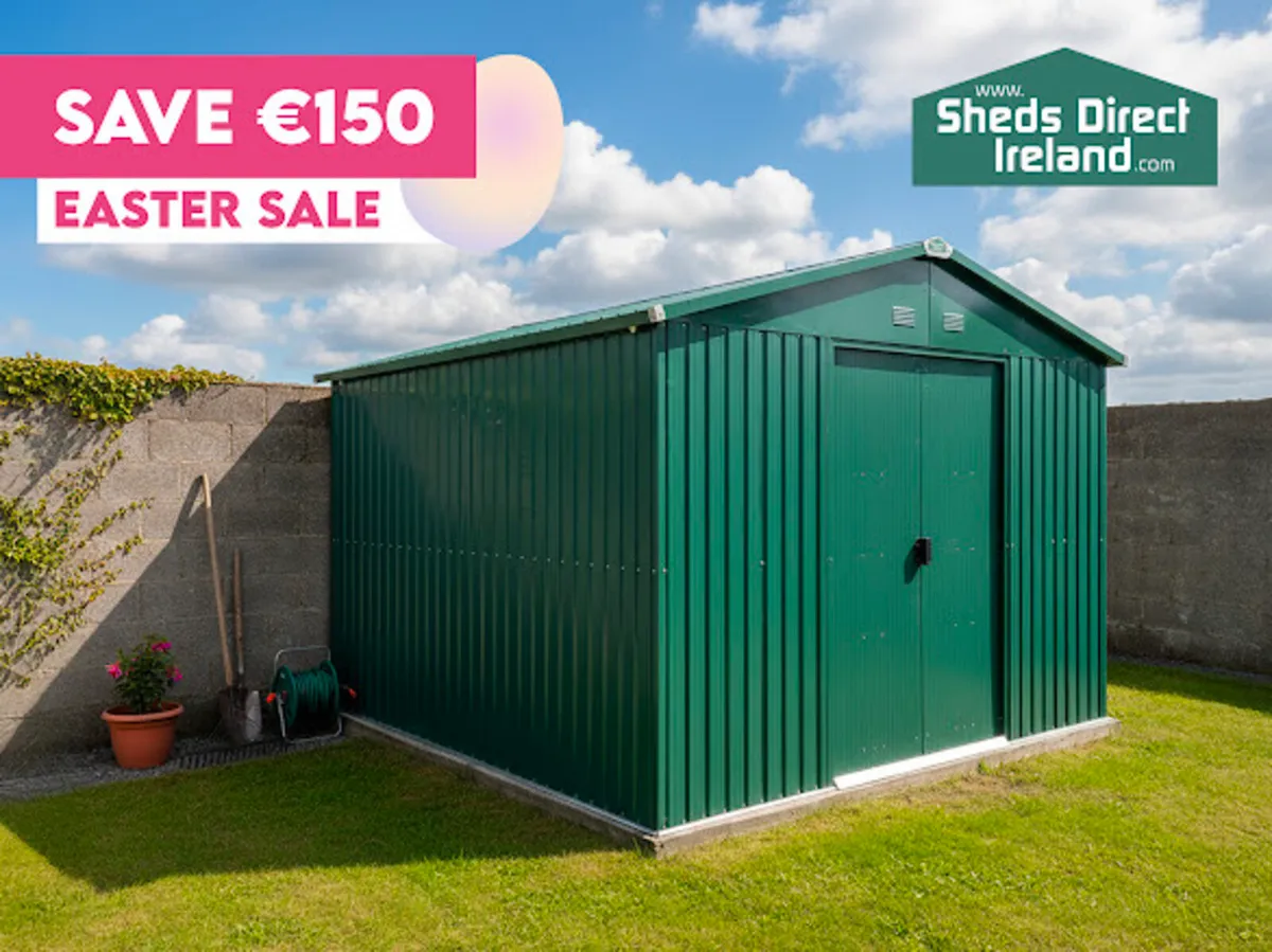 SALE 9ft x 10ft Steel Garden Storage Shed - Image 1