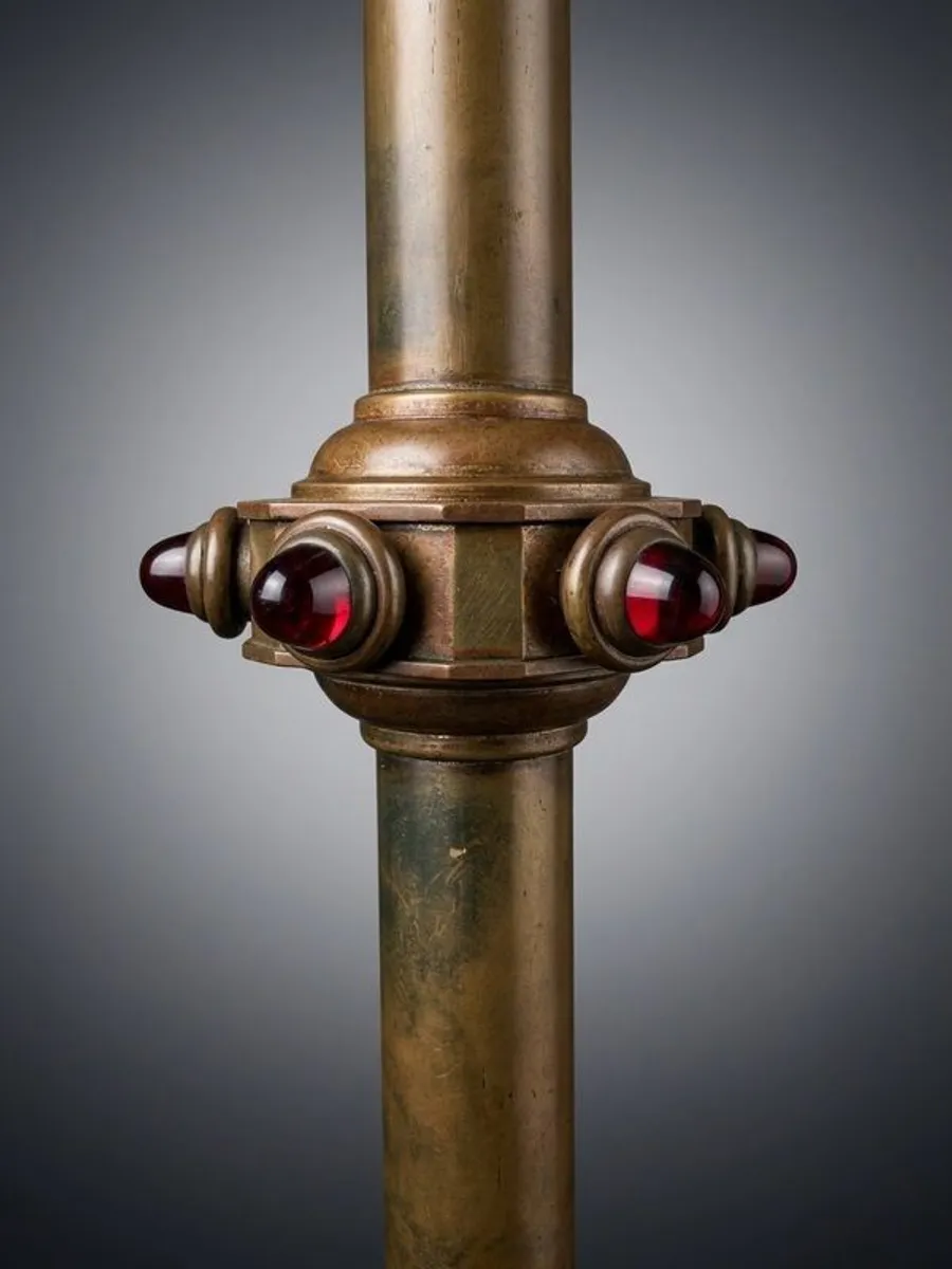 Monumental Pair of 19th Century Brass Altar Candelabras - Image 4